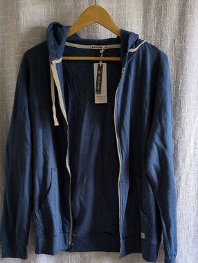 NWT Marine Layer Lightweight Blue Zip Hoodie Jacket
